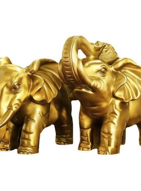 铜大象吸水象客厅装饰摆件工艺品