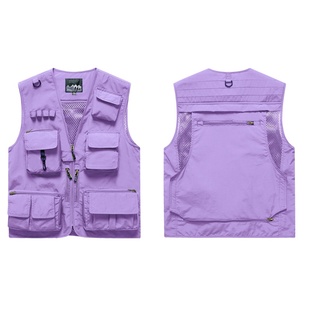 定制印字logo工作服马夹多口袋马甲广告摄影师餐饮融媒体台球背心