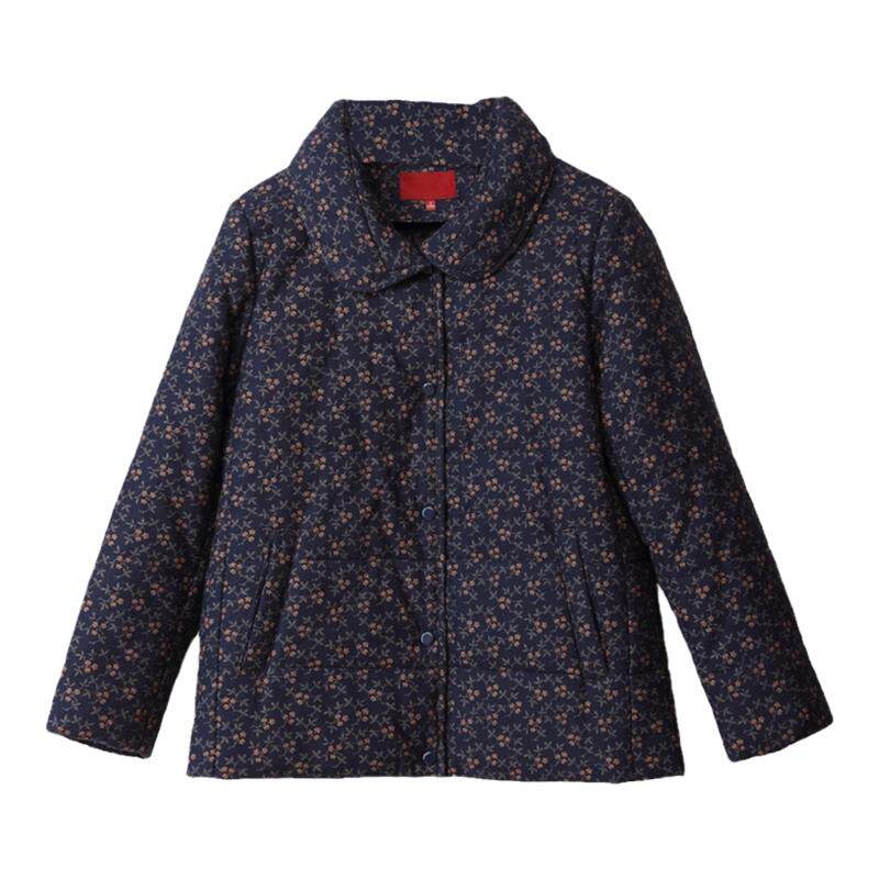 泰格女装冬装新款休闲女装常规合体型保暖棉衣棉服中年大码女装