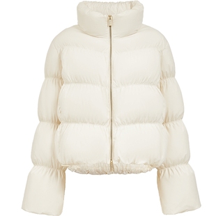 【蛋糕羽绒】ONLY2025冬季新款抗静电保暖立领显瘦褶皱羽绒服女