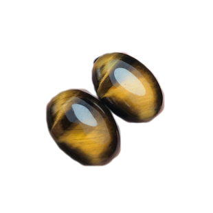 耳钉料！天然虎眼石虎睛石戒面猫眼闪电纹裸石可镶嵌绕线耳钉耳饰