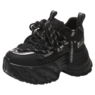 老爹鞋女款内增高2026年新款百搭厚底小个子休闲运动小白鞋显脚小