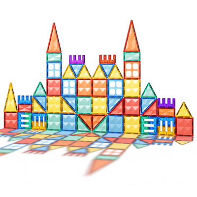 儿童磁力片彩窗钻面磁吸积木棒