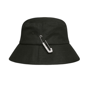 戚薇明星同款渔夫帽子女春夏新款日系百搭水钻别针盆帽旅游防晒帽