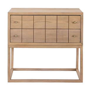 曦羽 北欧现代简约美式乡村田园轻奢摩登复古中古风橡木色床头柜