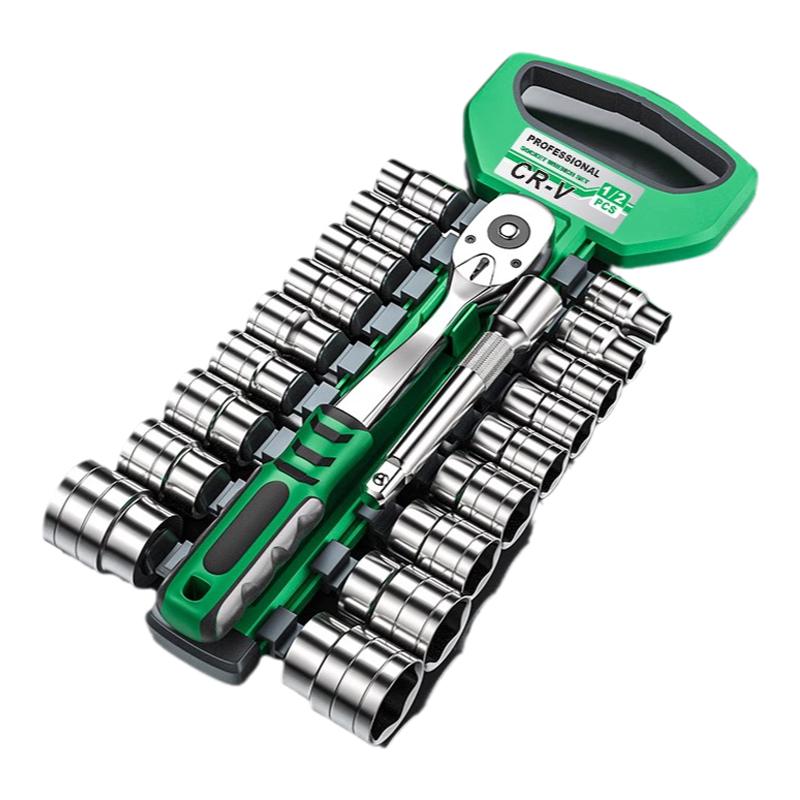 棘轮套筒扳手工具套装组合万能多功能外六角快速套管扳手汽修工具