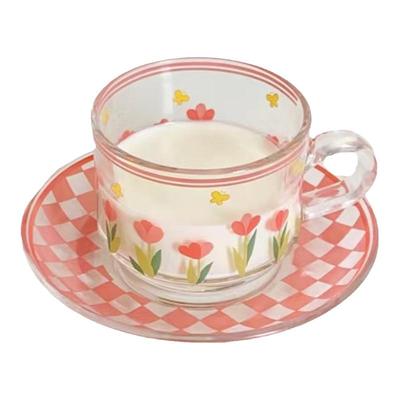 小清新玻璃咖啡杯送包装勺子