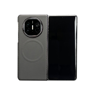 适用华为MateX5超薄后盖手机壳x6典藏版凯夫拉炭纤维纹电镀保护壳带磁吸x3裸机手感不沾指纹防摔新款潮流时尚