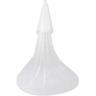 新款头纱新娘主婚纱白色长款香槟色拖尾头饰超仙森系结婚拍照蓬蓬