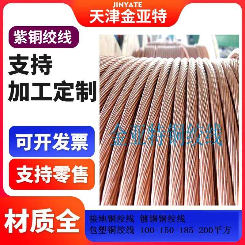 100-150-185平方公斤T2紫铜绞线TU2漆包铜紫铜单丝镀锡线镀锡铜线