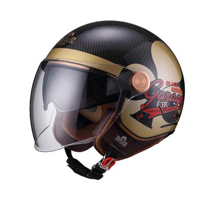 BR摩托车骑行头盔男女夏季半盔