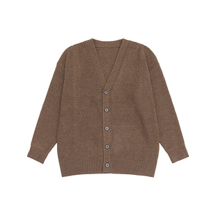 班尼路SK慵懒风V领针织开衫毛衣外套春季休闲宽松纯色男士上衣YS