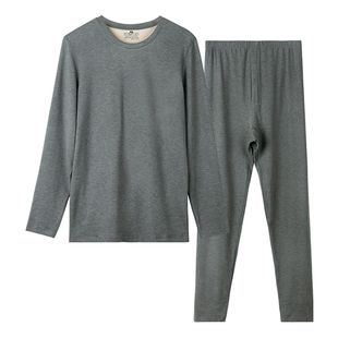 格凯男士羊绒蚕丝保暖内衣加厚320克恒温发热磨毛秋衣秋裤套装冬