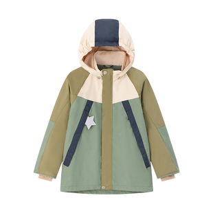 丹麦MINI A TURE童装2026春新品中大男女童防风防水外套儿童风衣
