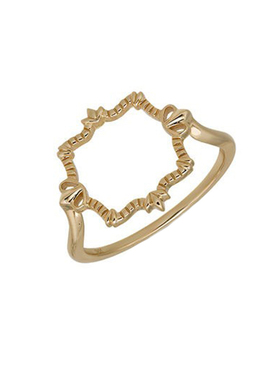 轻奢天然橄榄石纯银镀K金戒指