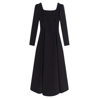 方领长袖连衣裙女【赠运费险】