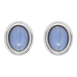 G/S工作日序曲 极简高级感天然石耳环蓝色黄色玉石耳钉圆形耳饰女