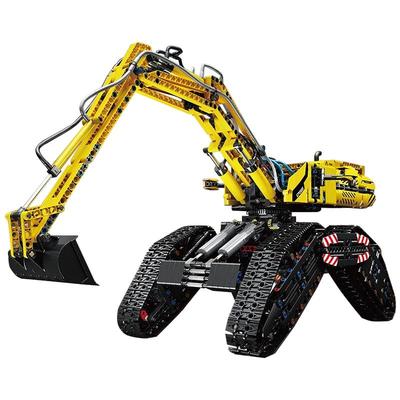 宇星模王全地形挖掘机积木玩具