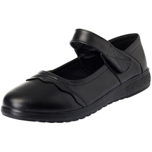 春秋款妈妈鞋单鞋圆头舒适中老年女鞋软底真皮平底防滑老人奶奶鞋