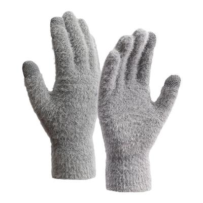 男女仿貂绒分指手套触屏手套保暖