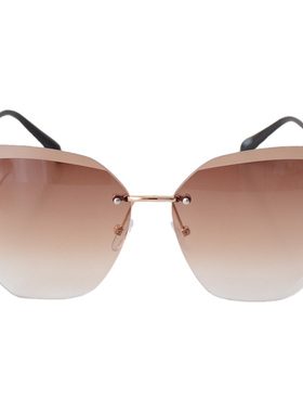 渐变色无边框太阳镜女士韩版开车