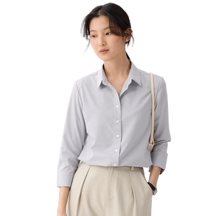宿·色白衬衫女七分袖春夏新款职场气质通勤女装公务员面试衬衣
