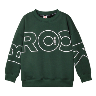 胖童男童加绒卫衣中大童加厚上衣加肥加大宽松胖男孩秋冬装绒衫潮