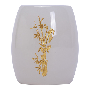 福京高端玉石茶具茶碗盖置茶宠把玩创意茶道配件雕花盖托子小摆件