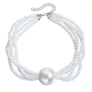 bobbynopeace同款口球珍珠项链小众设计嘻哈潮流多层叠戴颈链男女