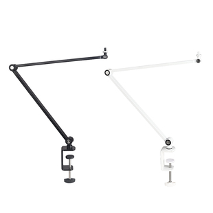 手机直播支架平板桌面悬臂夹式万向旋转可调节升降折叠俯拍架子多功能1/4云台灯架监控摄像头吊装倒挂底座夹