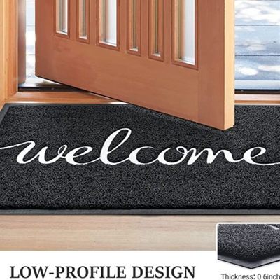新品 源头北欧简约welcome丝圈地垫耐脏防滑入户门垫蹭土地毯