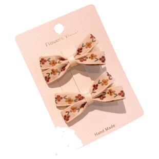 韩版儿童发饰宝宝发夹布艺蝴蝶结发卡女童边夹欧美洋气公主头花