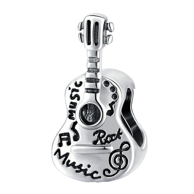 音符吉他小提琴时尚风手串银珠子