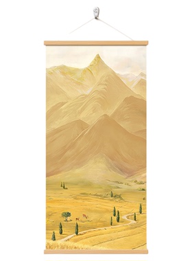 土山挂画有山无水靠山图装饰画