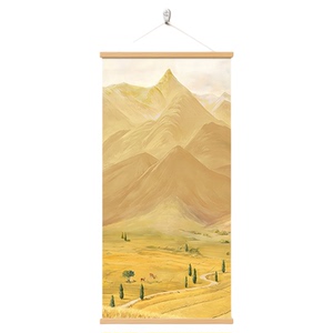 土山挂画有山无水靠山图装饰画