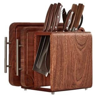 实木刀架菜板架一体多功能厨房置物架案板砧板架刀具收纳架菜刀座