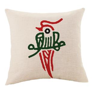 新中式中国风麻将抱枕棉麻客厅红木沙发靠垫创意亚麻车用腰靠枕头