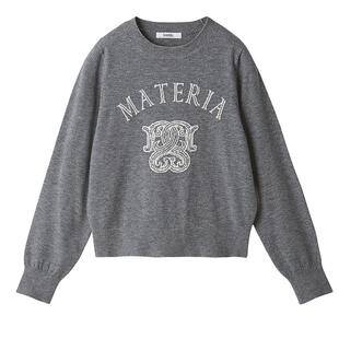 SNIDEL秋冬款简约圆领字母提花针织衫内搭上衣SWNT245088