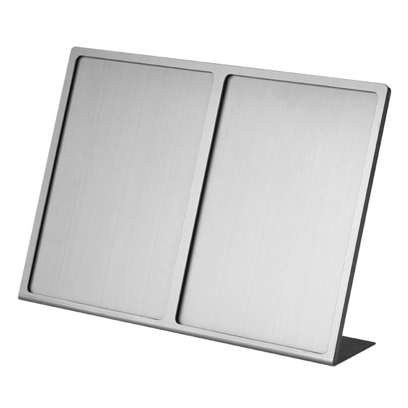 A4不锈钢台牌点餐牌A5奶茶店定制台卡广告牌酒水菜单桌面牌展示架