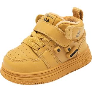 英贝米尼男童加绒鞋子秋冬2025新款宝宝运动鞋保暖儿童棉鞋女童鞋