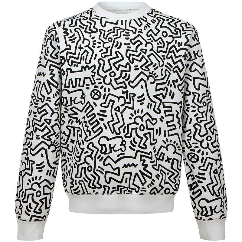 [KeithHaring联名]波司登新款圆领卫衣男女情侣款爱心