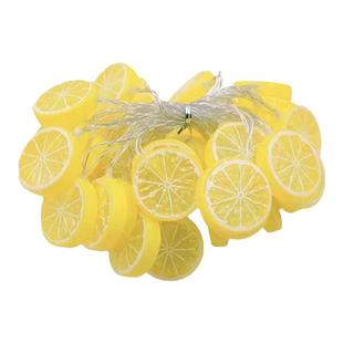 柠檬场景片装饰灯夜市摆摊氛围灯地摊串灯备箱生日彩灯LED网串