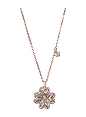 阿玛尼925银四叶草幸运芯项链