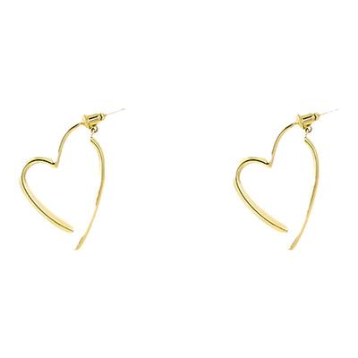 轻奢金色爱心耳环女高级感耳钉