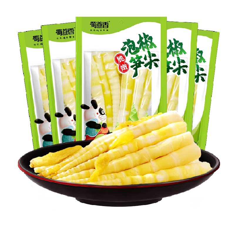 蜀道香泡椒笋尖400g脆嫩竹笋片笋干即食小包办公室下饭解馋零食