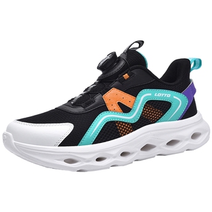 LOTTO乐途童鞋2025新款秋冬男童女童网面运动鞋中大童旋钮扣跑鞋