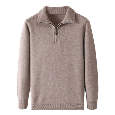 双股加厚100%纯羊毛衫男秋毛衣