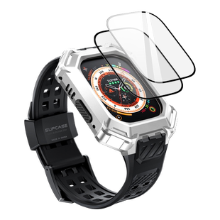 SUPCASE 适用苹果apple watch ultra手表保护壳钢化膜表带亲肤腕带iWatch9代se3硅胶series软防汗45/44mm新款