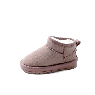 儿童雪地靴亲子鞋2025冬季新款加绒加厚棉鞋男童大棉鞋子女童冬鞋