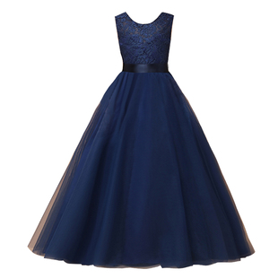 儿童礼服女童走秀公主裙长款钢琴演出服花童裙高档乐团合唱主持服